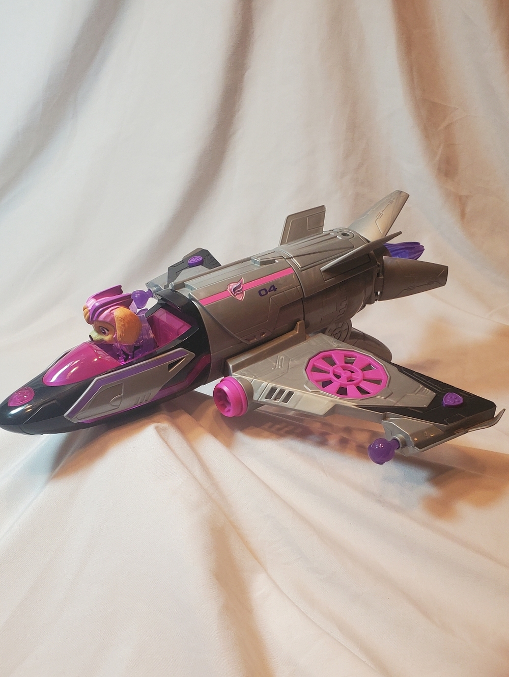 Paw Patrol Skye Mighty Movie Adventure Jet Sound Lights Pup Figure Water Cannons